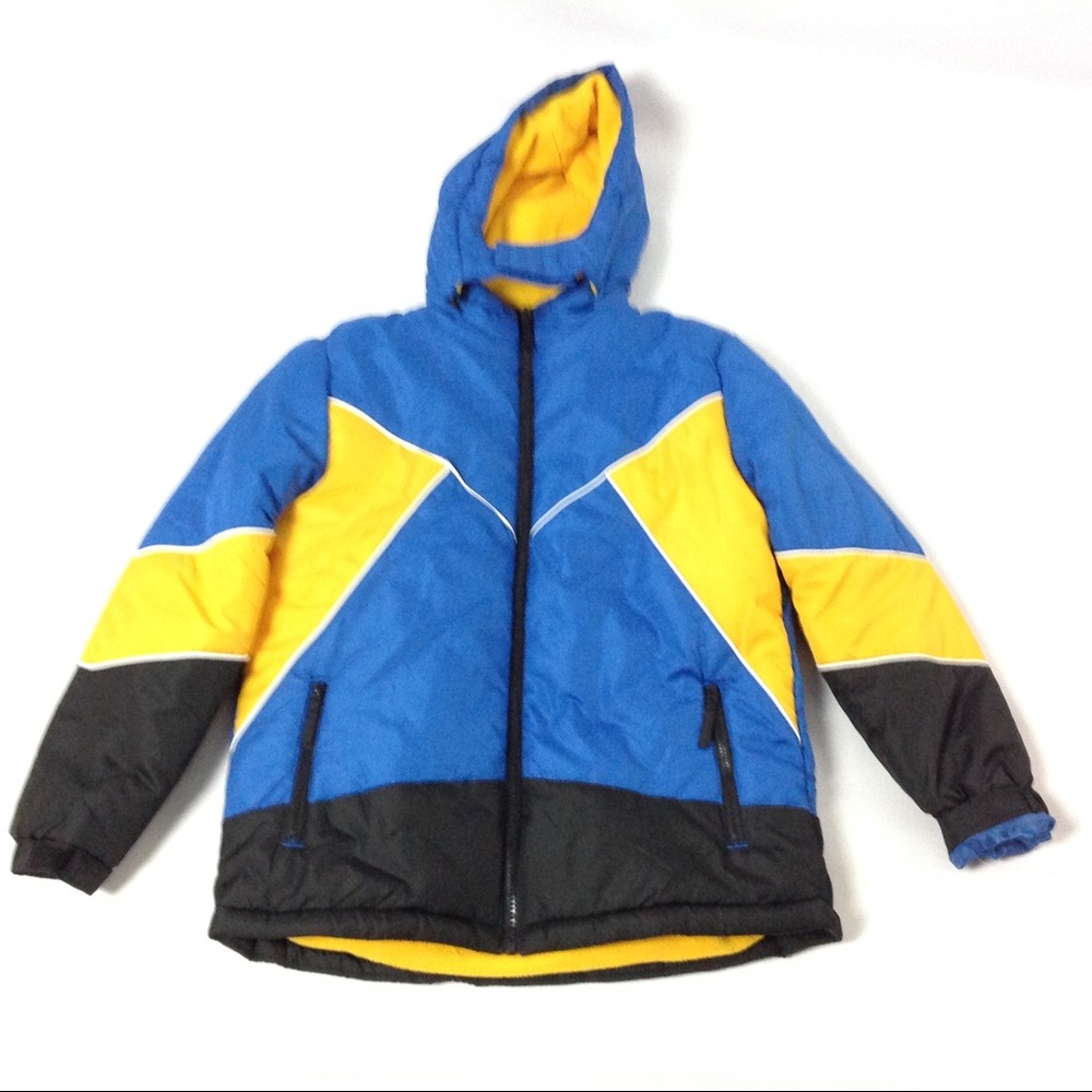 North point Boys Winter Jacket Size M Blue Yellow